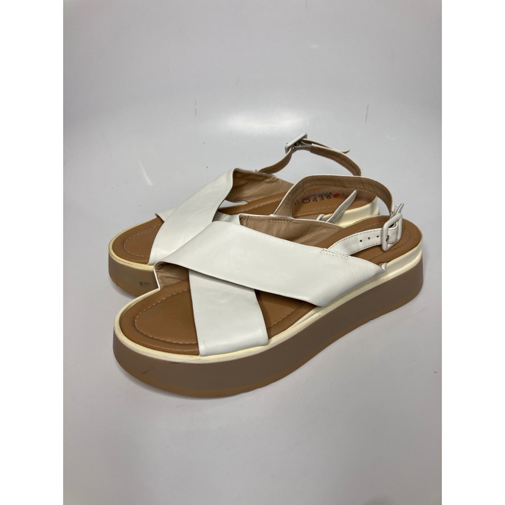 Repo Phil Gatier Platform Sandals Womens 40 White Leather Good Made in Italy